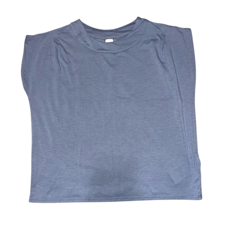 NWOT Athleta Girl All Around Tee Sport Length Keyhole Back Blue Small / 7